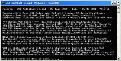 U 01 Intro Help Install Windows XP Menggunakan USB Flash disk