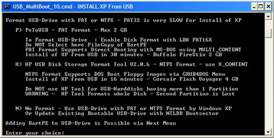 U 02 Format Menu Install Windows XP Menggunakan USB Flash disk