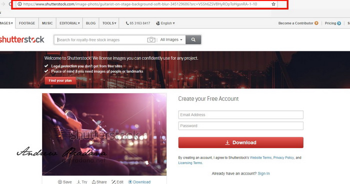 cara download shutterstock