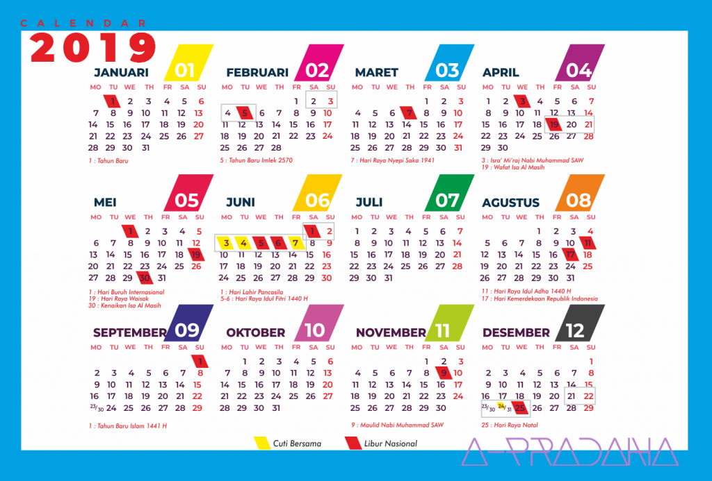 Download Kalender 2019 Indonesia