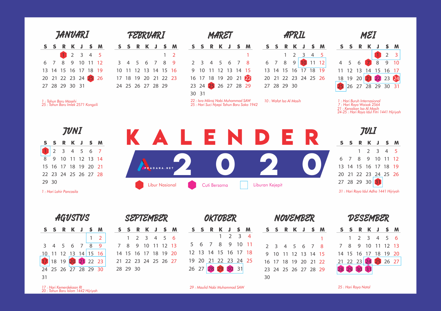  Kalender  2021  Indonesia Revisi Cuti Bersama Terbaru