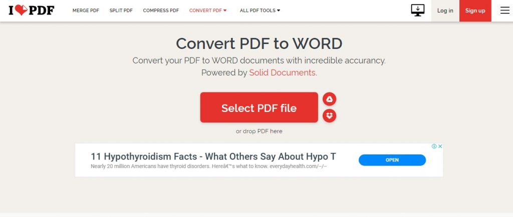 Convert PDF to Word Online 