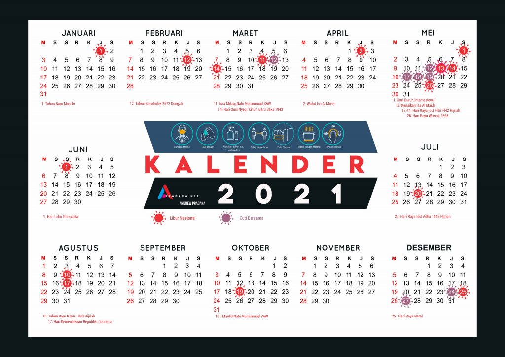 Download Kalender 2022  Indonesia Beserta Cuti Bersama