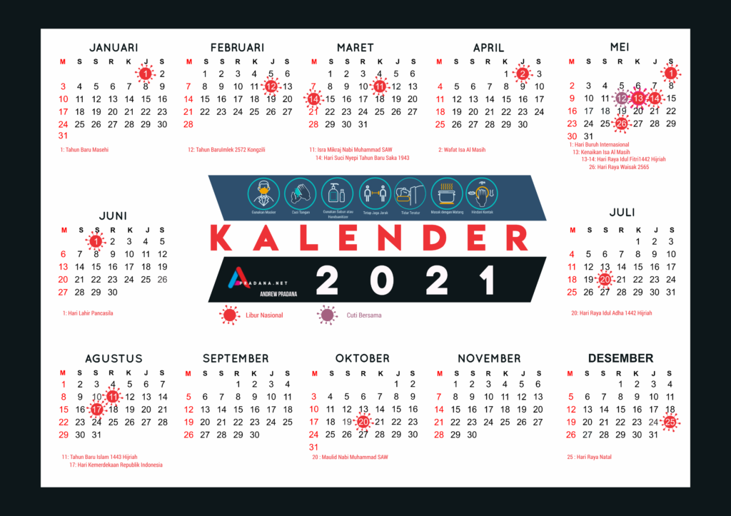 Download kalender 2021 Indonesia terbaru