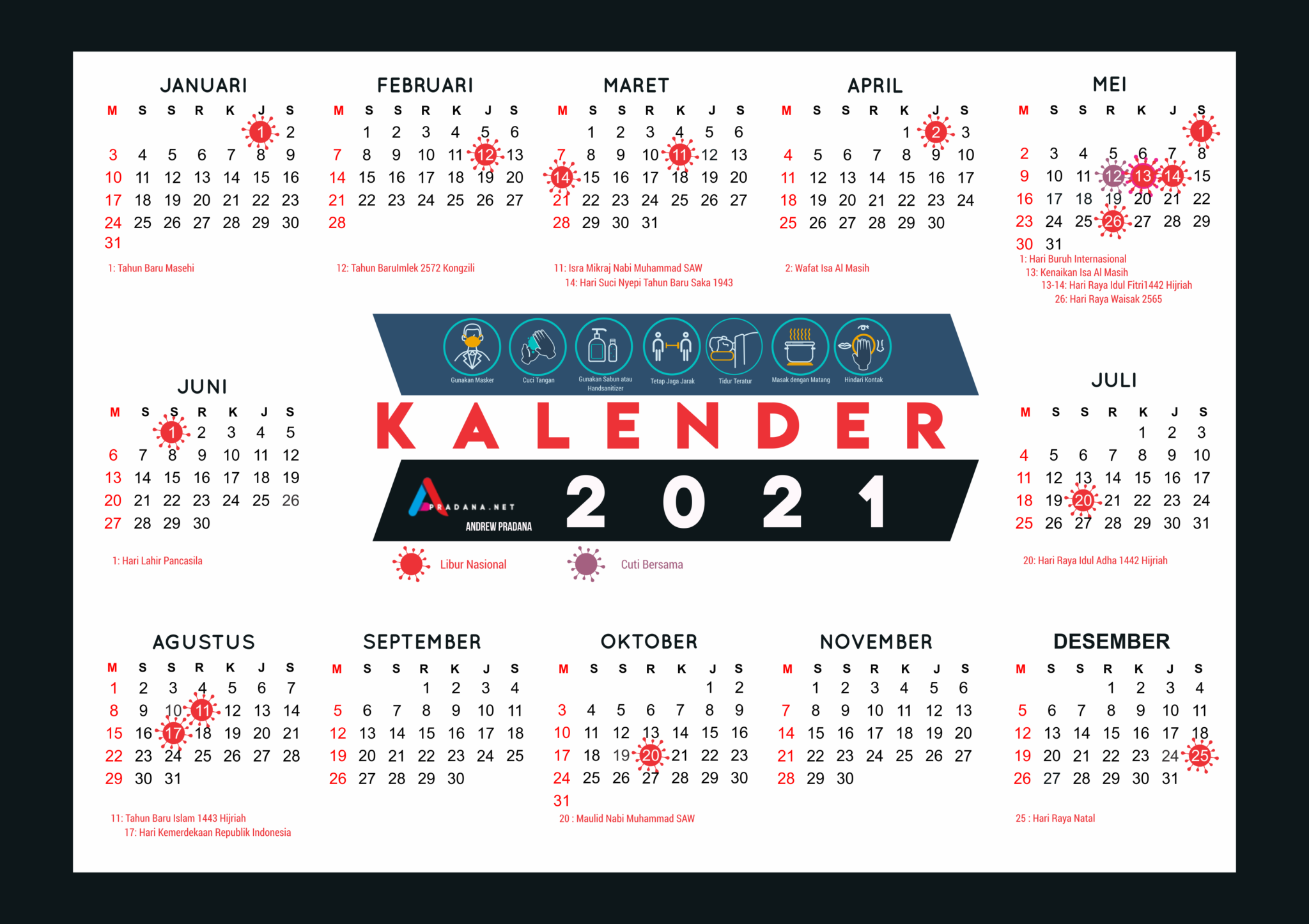 Cuti Bersama Dihapus! Download Kalender 2021 Indonesia Beserta Libur