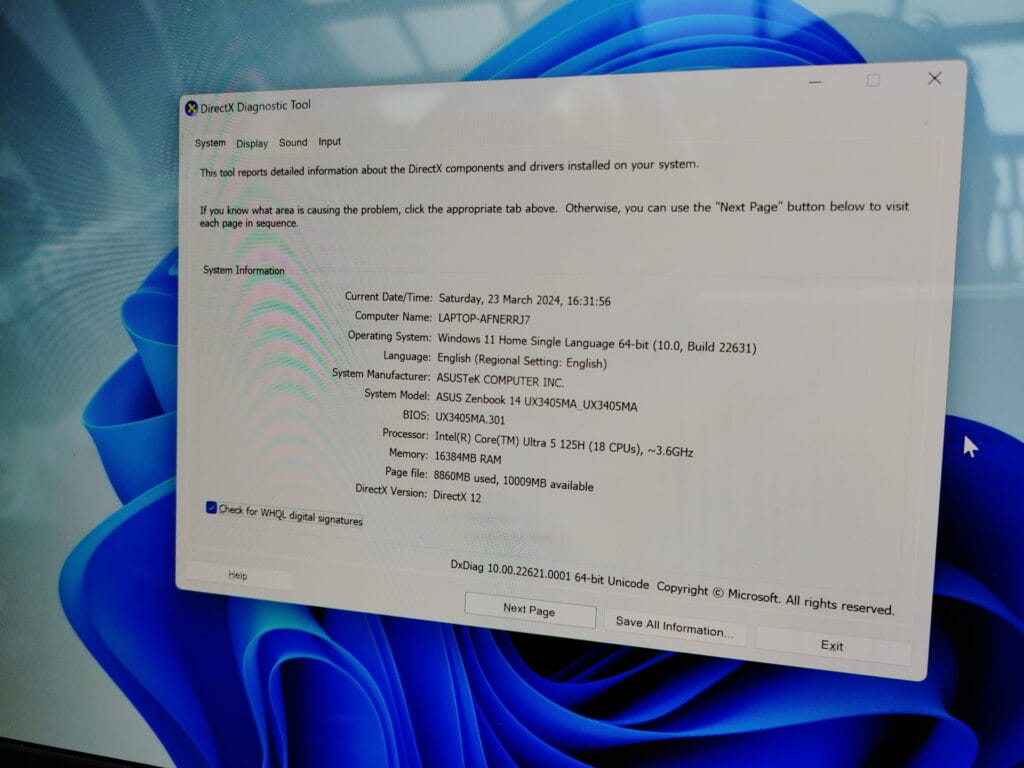 Zenbook 14 OLED UX3405